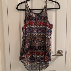 Spaghetti strap floral tank